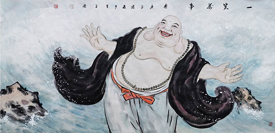 曾中山作品《一笑万事春 》